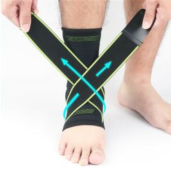 Fersen- und Knöchelstützbandage mit elastischen Riemen und Verstauchungsschutz