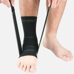 Fersen- und Knöchelstützbandage mit elastischen Riemen und Verstauchungsschutz