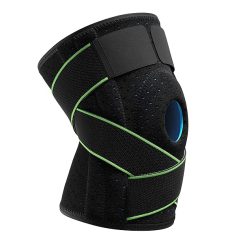 Knieunterstützung mit seitlichen Stabilisatoren