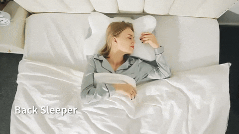 Schmetterlings-Nackenkissen aus Memory-Schaum mit Armlehnen für Seiten- und Rückenschläfer